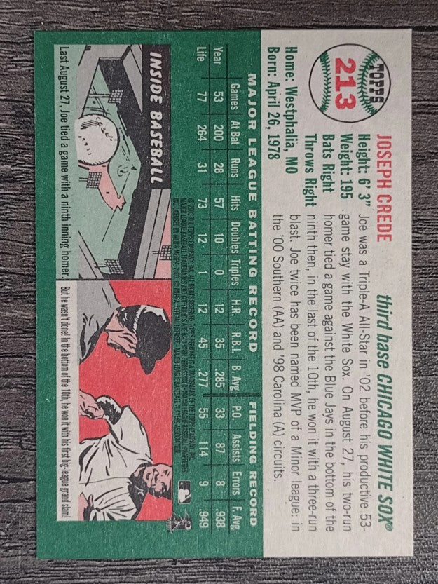 2003 Topps Heritage #213 Joe Crede