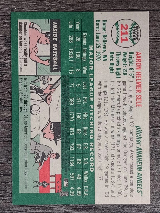 2003 Topps Heritage #211 Aaron Sele