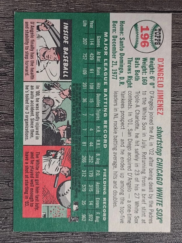 2003 Topps Heritage #196 D'Angelo Jimenez