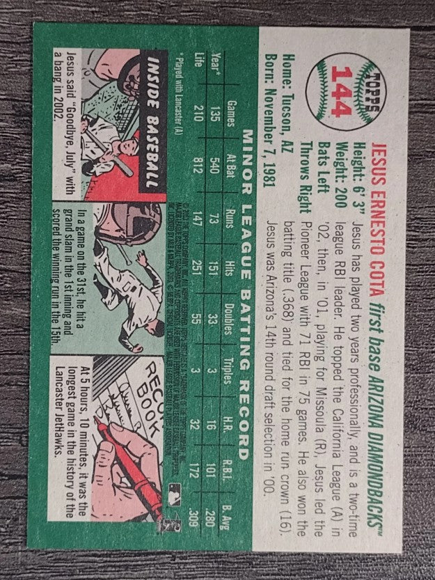 2003 Topps Heritage #144 Jesus Cota