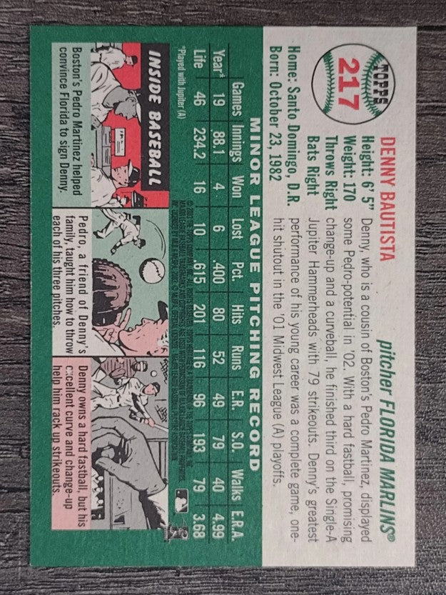 2003 Topps Heritage #217 Denny Bautista