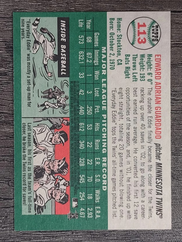 2003 Topps Heritage #113 Eddie Guardado