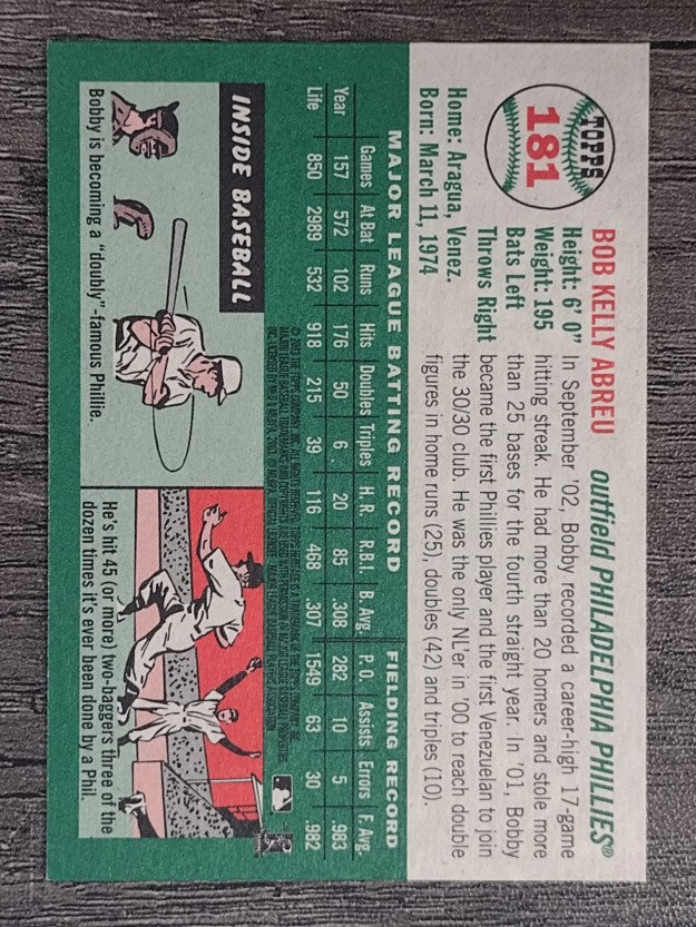 2003 Topps Heritage #181 Bobby Abreu
