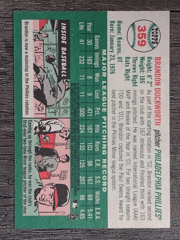 2003 Topps Heritage #359 Brandon Duckworth