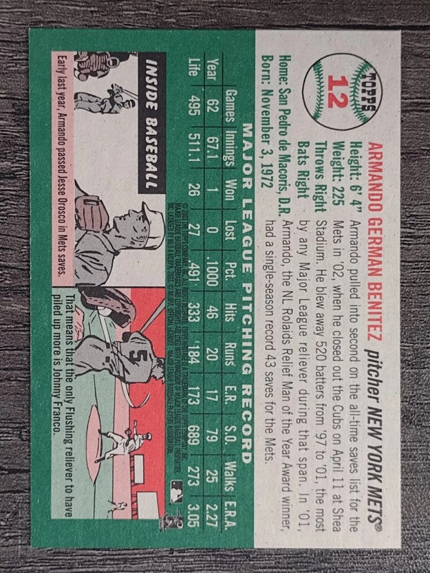 2003 Topps Heritage #12 Armando Benitez