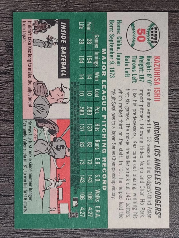 2003 Topps Heritage #50A Kazuhisa Ishii Blue