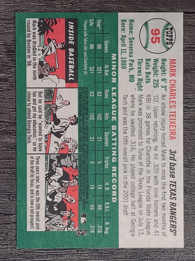 2003 Topps Heritage #95 Mark Teixeira