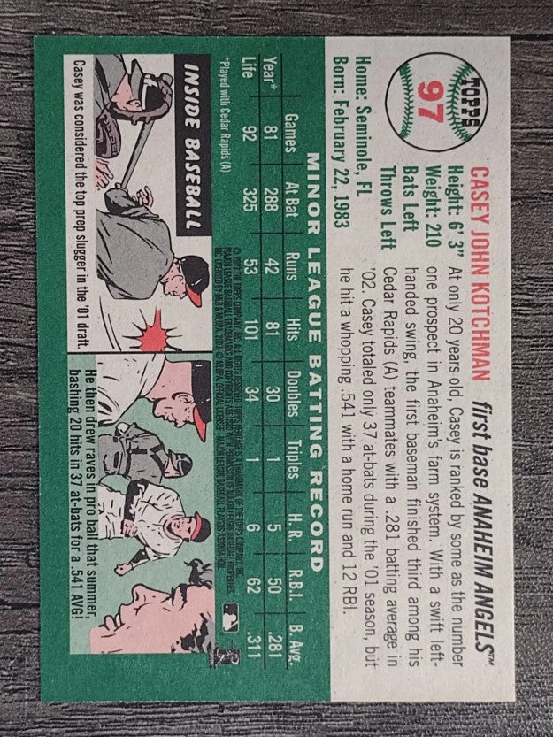 2003 Topps Heritage #97 Casey Kotchman
