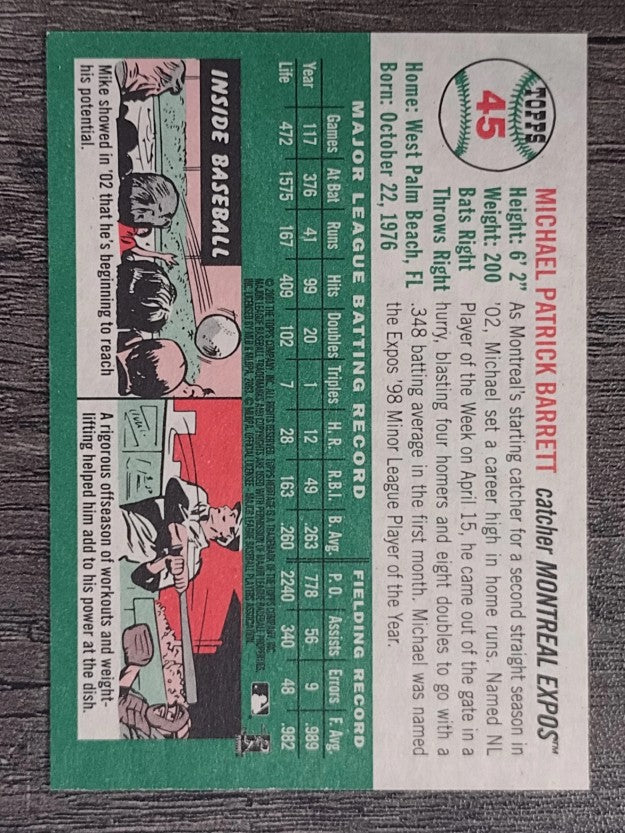 2003 Topps Heritage #45 Michael Barrett