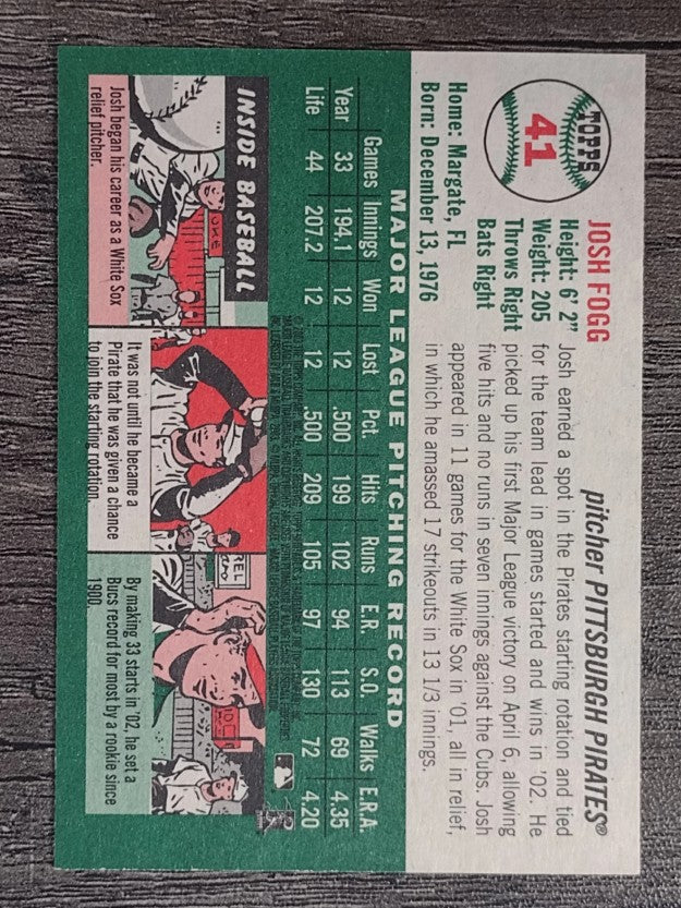 2003 Topps Heritage #41 Josh Fogg