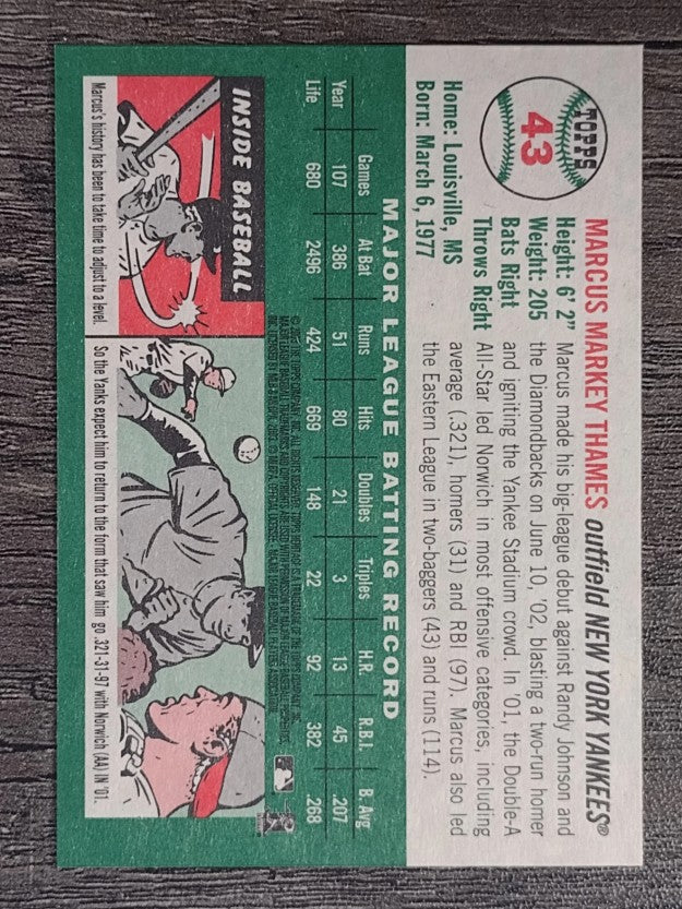 2003 Topps Heritage #43 Marcus Thames