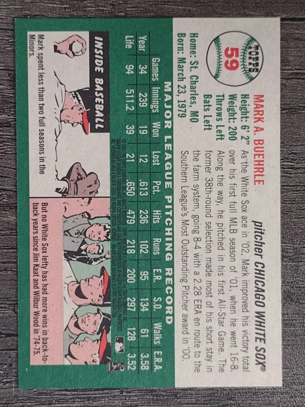 2003 Topps Heritage #59 Mark Buehrle