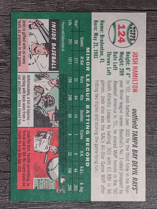 2003 Topps Heritage #124 Josh Hamilton