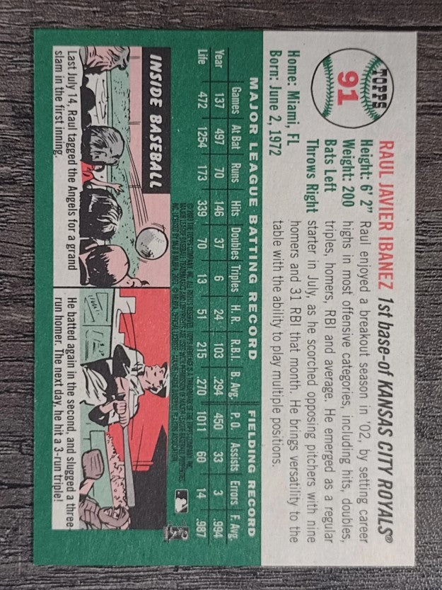 2003 Topps Heritage #91 Raul Ibanez