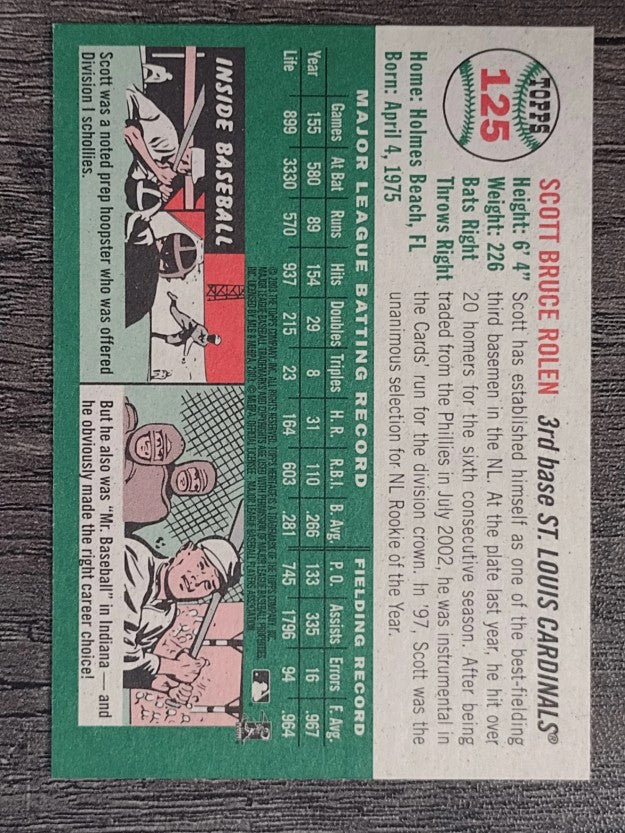 2003 Topps Heritage #125 Scott Rolen