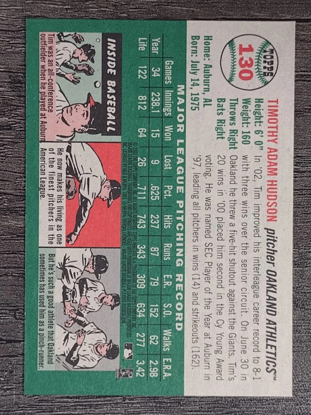2003 Topps Heritage #130 Tim Hudson