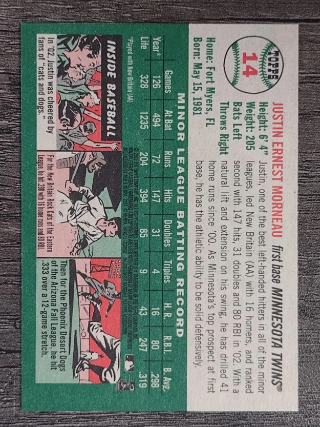 2003 Topps Heritage #14 Justin Morneau