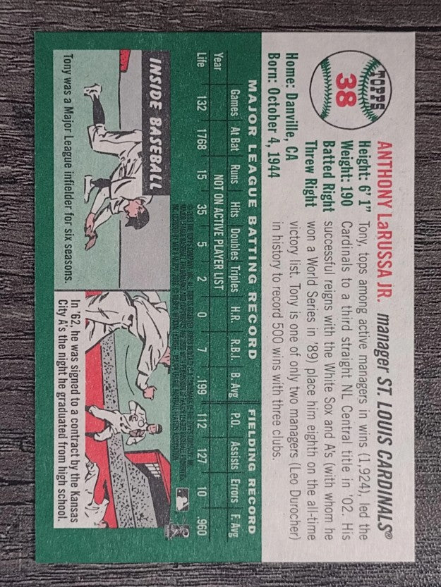 2003 Topps Heritage #38 Tony LaRussa MG