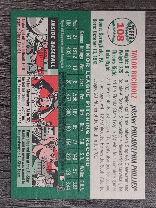 2003 Topps Heritage #108 Taylor Buchholz