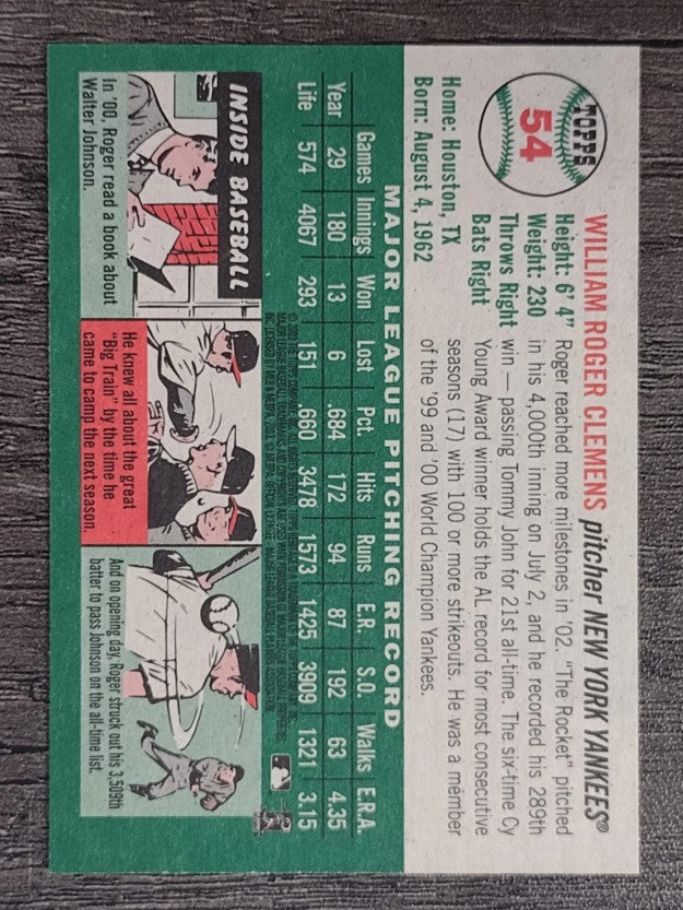 2003 Topps Heritage #54 Roger Clemens