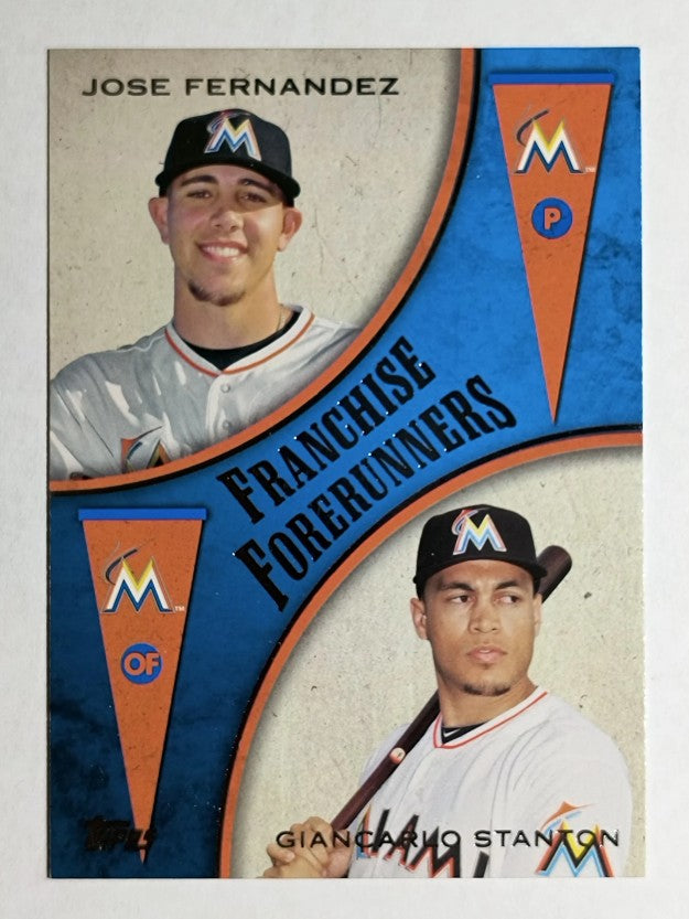 2013 Topps Update Franchise Forerunners #10 Jose Fernandez/Giancarlo Stanton
