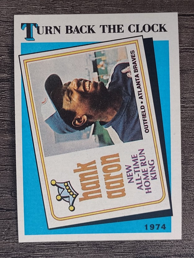 1989 Topps #663 Hank Aaron TBC74