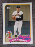 1989 Topps #573 Jim Abbott FDP RC