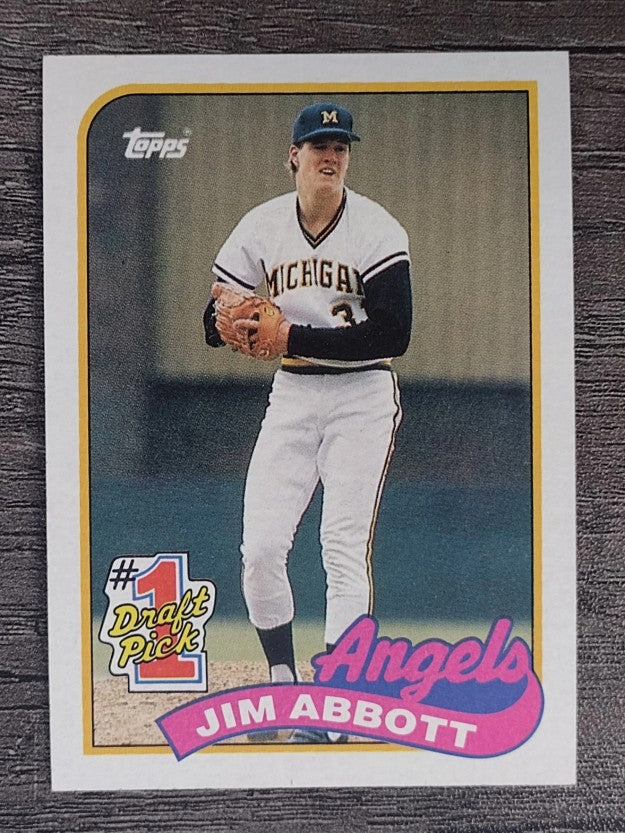 1989 Topps #573 Jim Abbott FDP RC