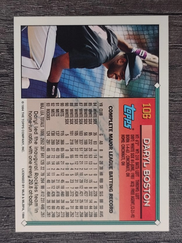 1994 Topps #106 Daryl Boston