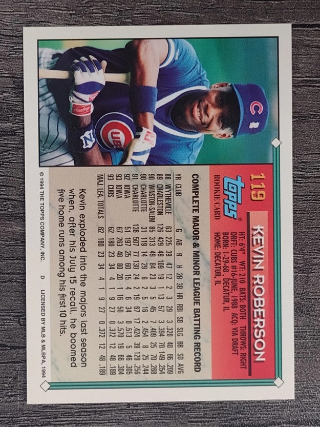 1994 Topps #119 Kevin Roberson