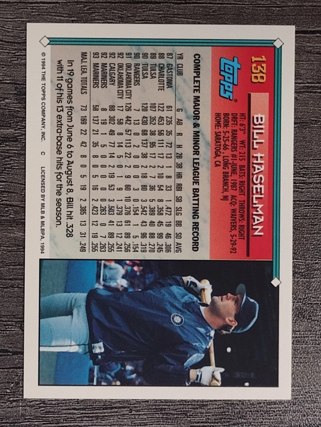 1994 Topps #138 Bill Haselman