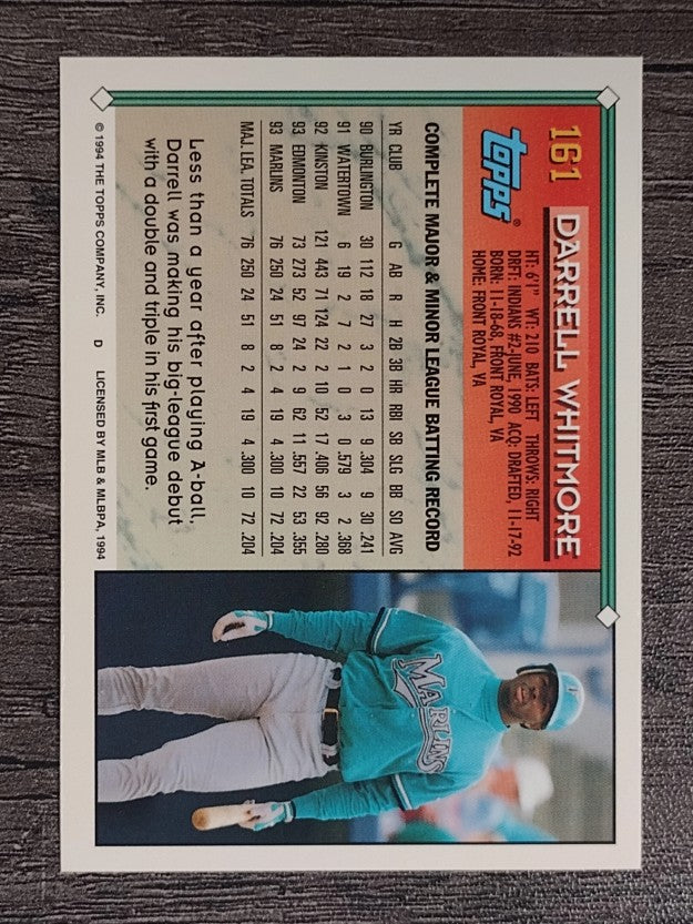1994 Topps #161 Darrell Whitmore