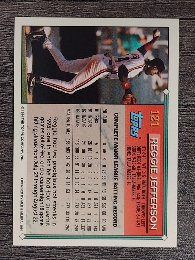 1994 Topps #121 Reggie Jefferson
