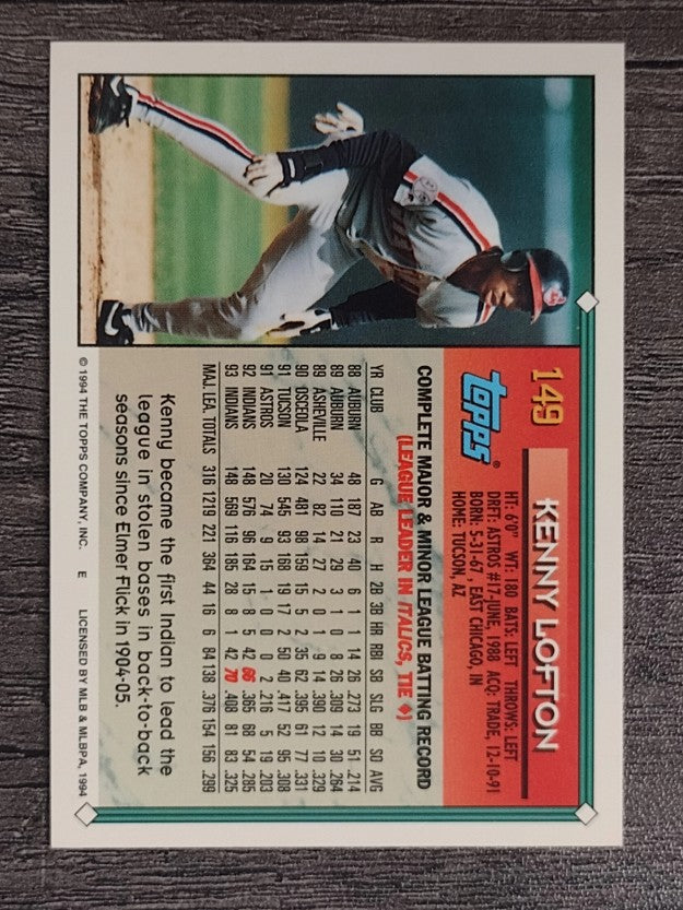 1994 Topps #149 Kenny Lofton