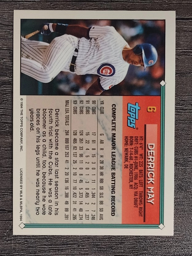 1994 Topps #6 Derrick May