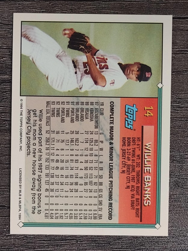 1994 Topps #14 Willie Banks