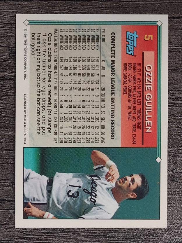 1994 Topps #5 Ozzie Guillen