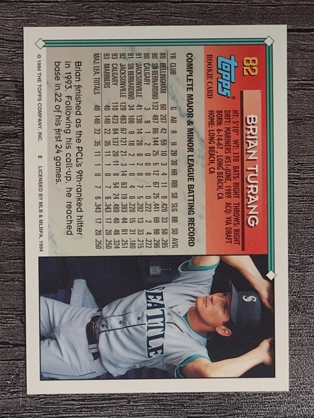 1994 Topps #82 Brian Turang RC