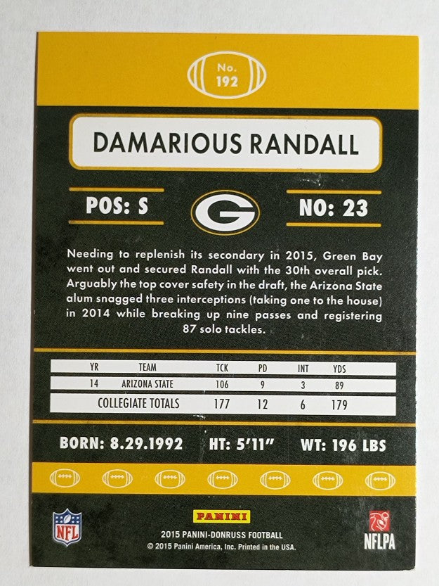 2015 Donruss Press Proofs Blue #192 Damarious Randall