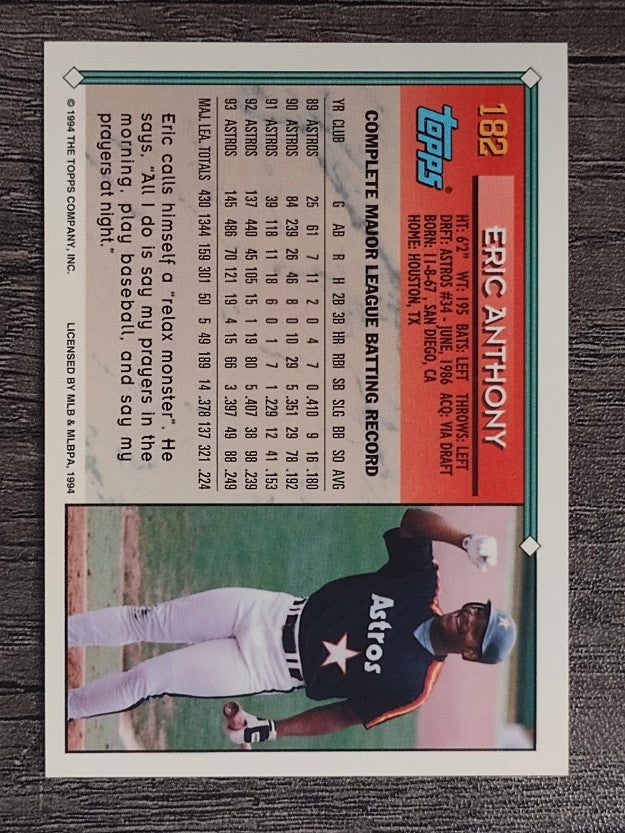 1994 Topps #182 Eric Anthony