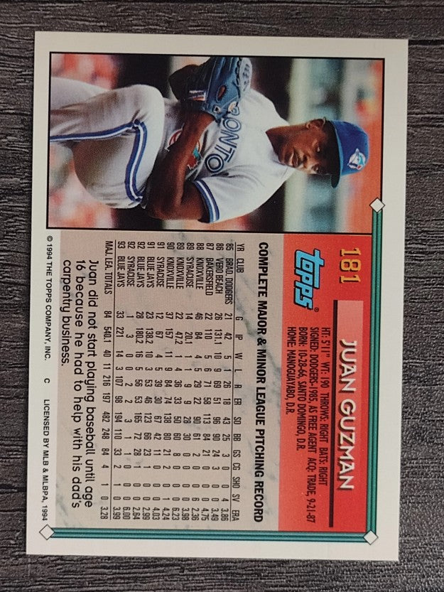 1994 Topps #181 Juan Guzman