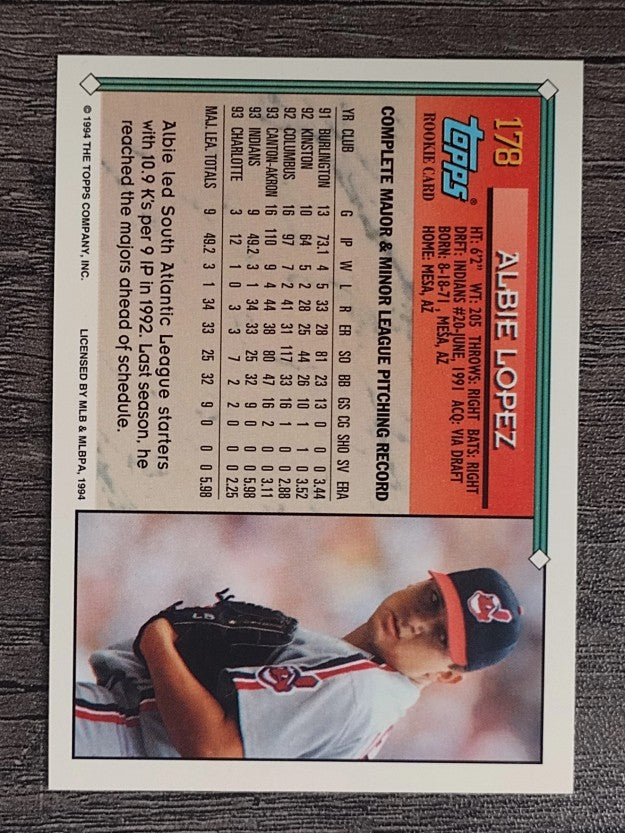 1994 Topps #178 Albie Lopez