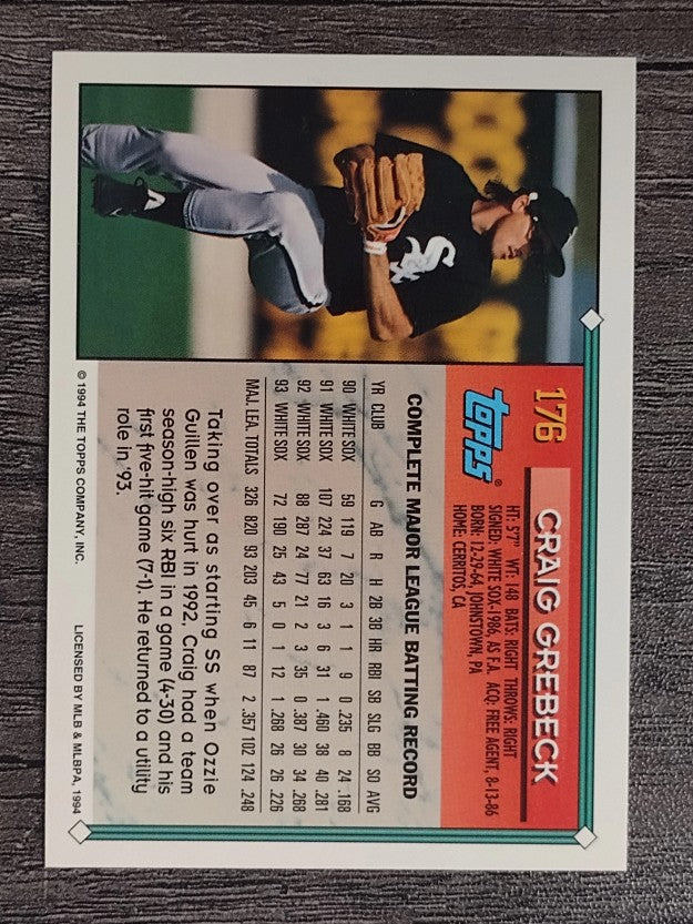 1994 Topps #176 Craig Grebeck