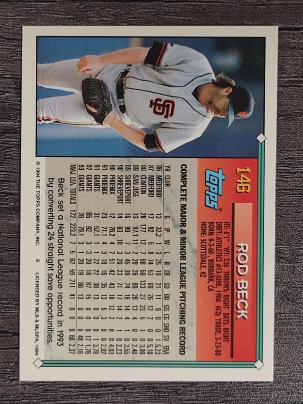 1994 Topps #146 Rod Beck