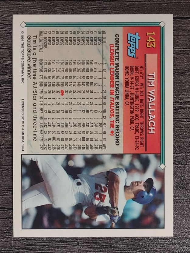1994 Topps #143 Tim Wallach