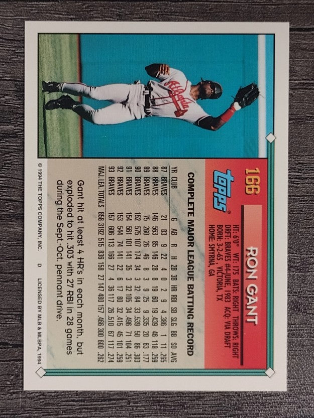 1994 Topps #166 Ron Gant