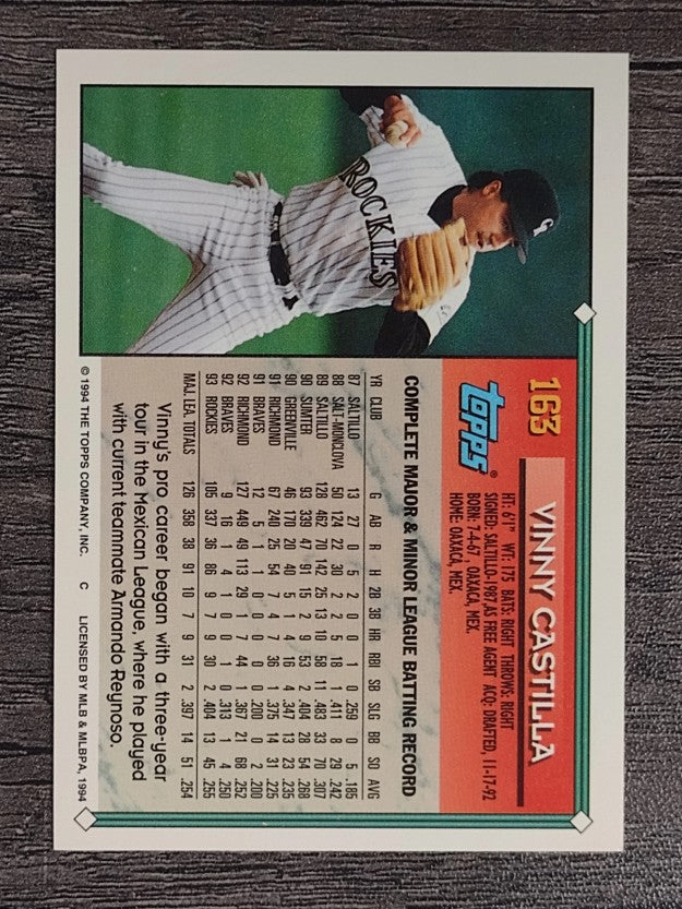 1994 Topps #163 Vinny Castilla