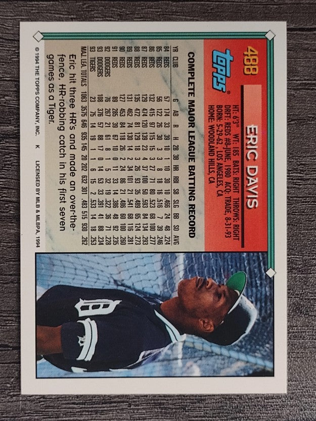 1994 Topps #488 Eric Davis