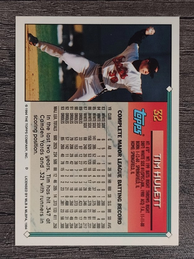 1994 Topps #32 Tim Hulett