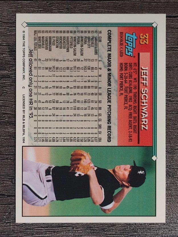 1994 Topps #33 Jeff Schwarz